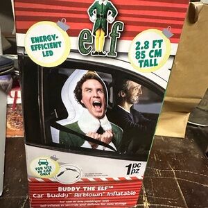 Buddy the Elf Inflatable Car Buddy - Green and White Holiday Decor